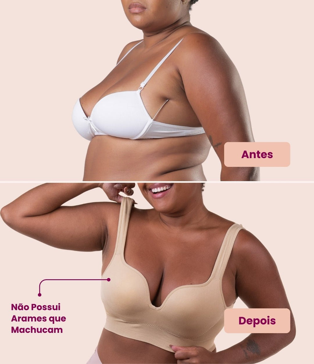 Brasier Push Up Sin Costuras - Efecto Levanta Busto Sin Aros